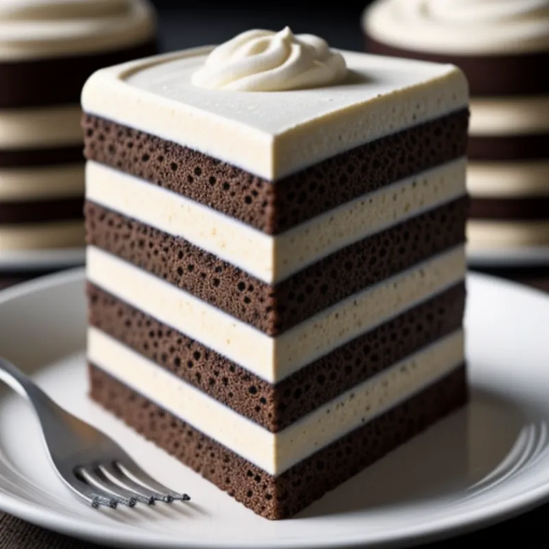 Three different variations of icebox cake: peanut butter, coffee, and tropical.